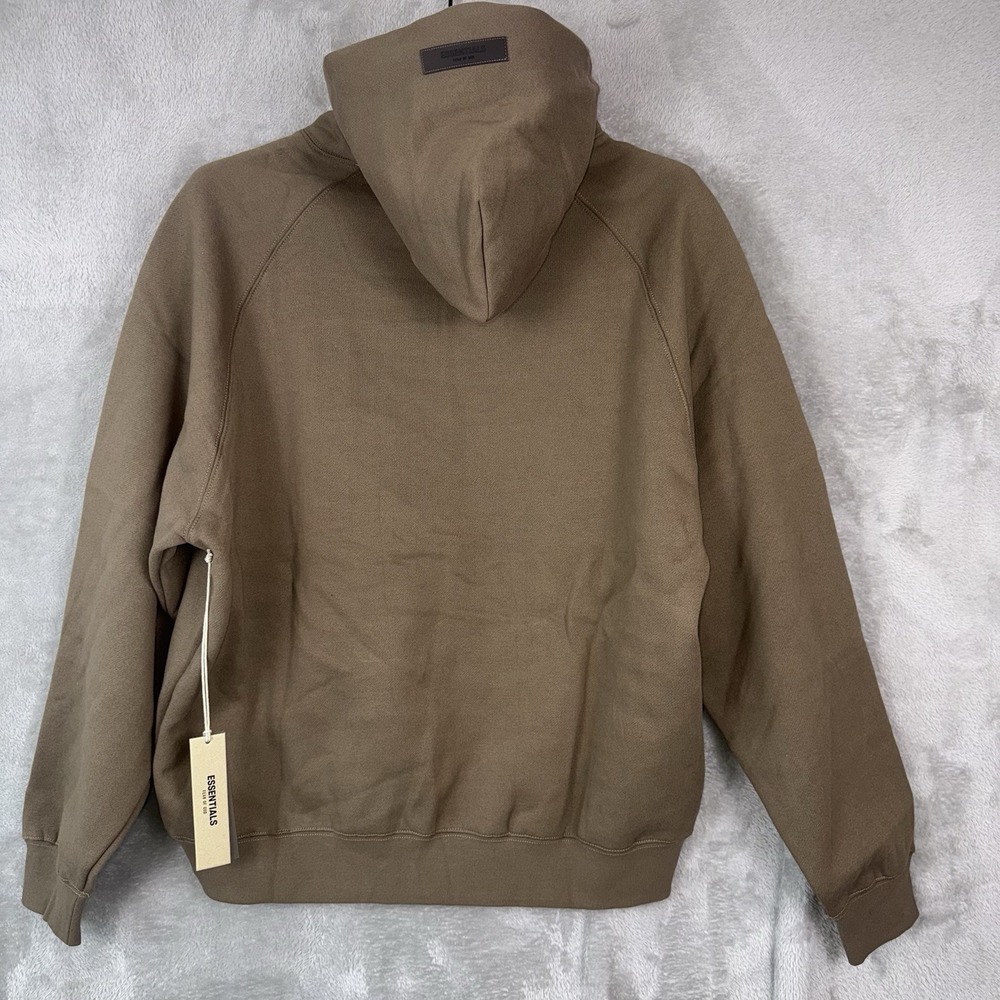 Essentials Fear Of God Hoodie 'Wood' Color Size Large Half-size Oversized NWT - Picture 6 of 14